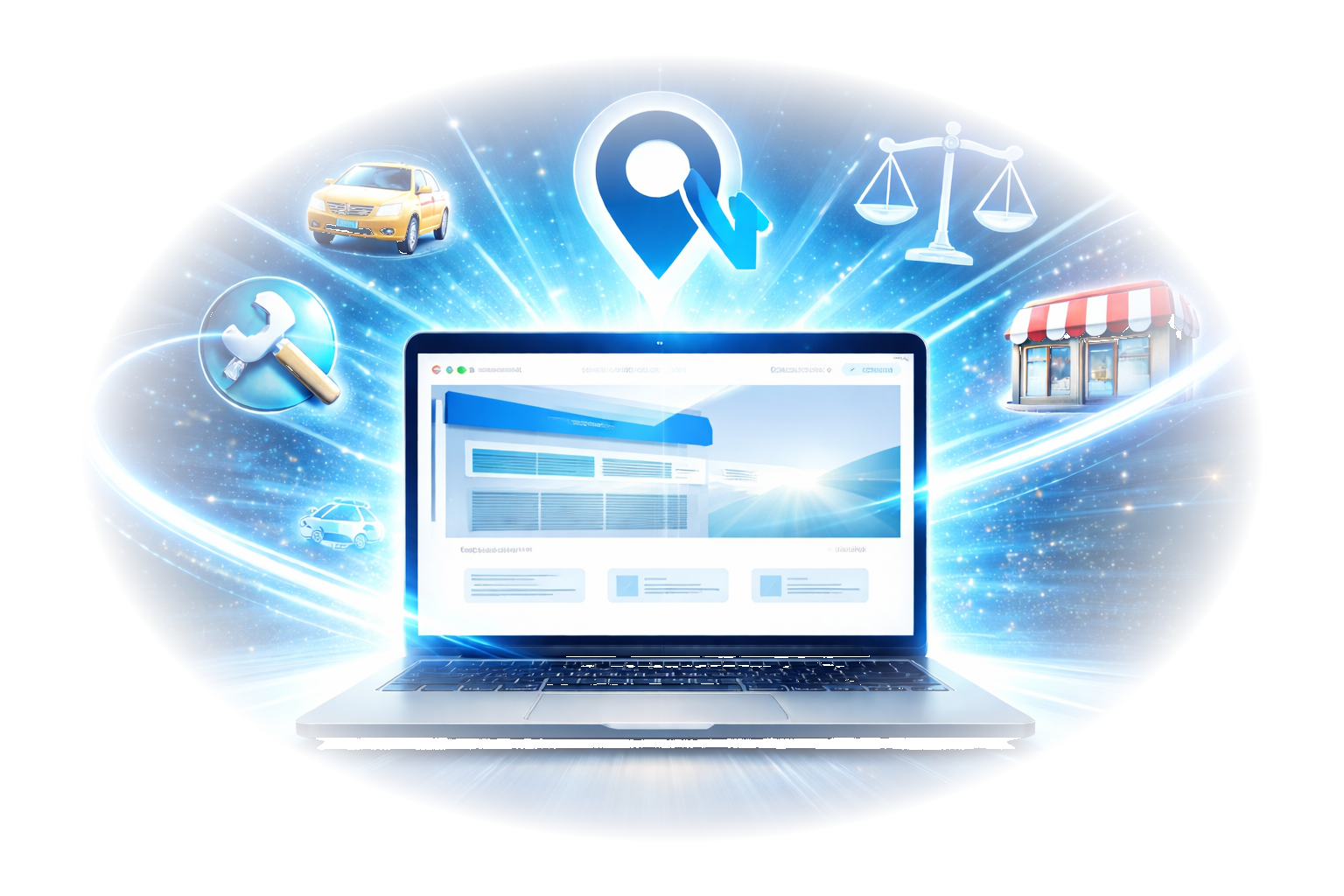 Website-Vorschau auf Laptop